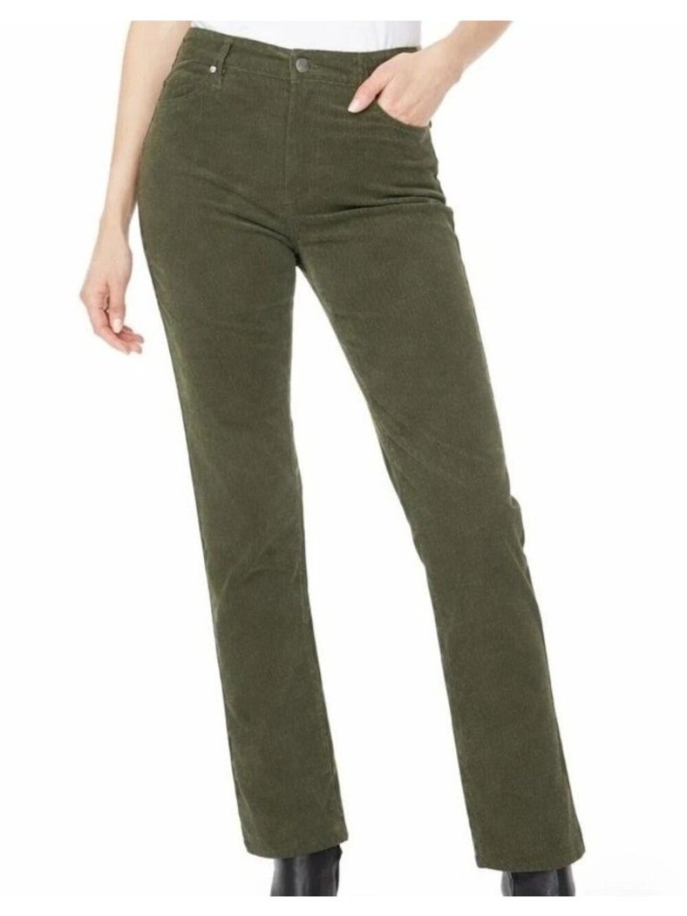 NWT Buffalo David Bitton Women's 12/32 Straight Leg Corduroy Pants Green